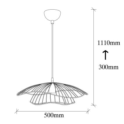 Chandelier on a string TEL 1xE27/40W/230V