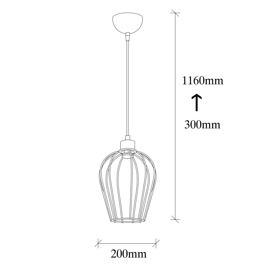 Chandelier on a string TEL 1xE27/40W/230V