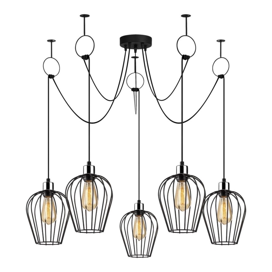 Chandelier on a string TEL 5xE27/40W/230V spider