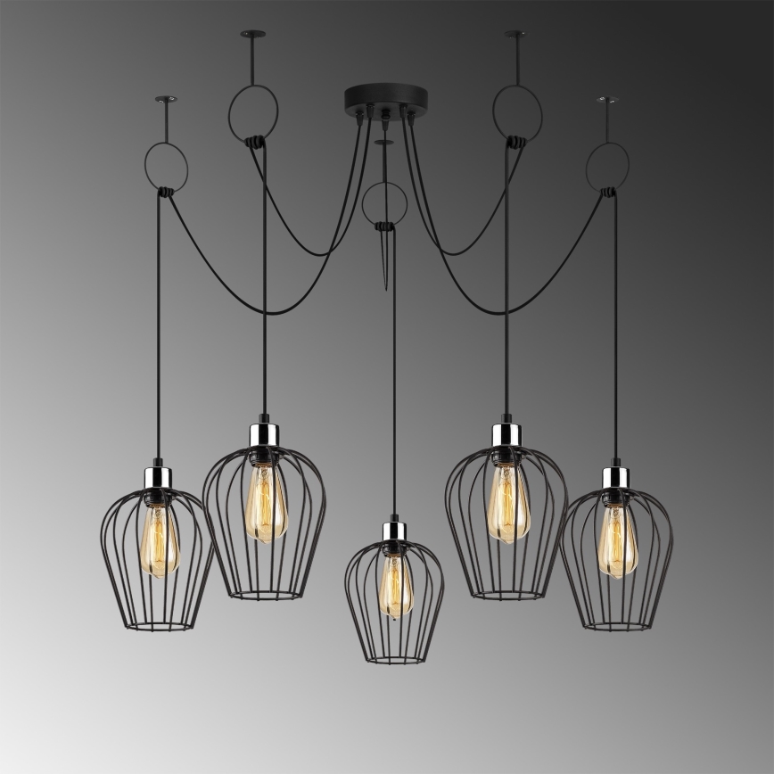 Chandelier on a string TEL 5xE27/40W/230V spider