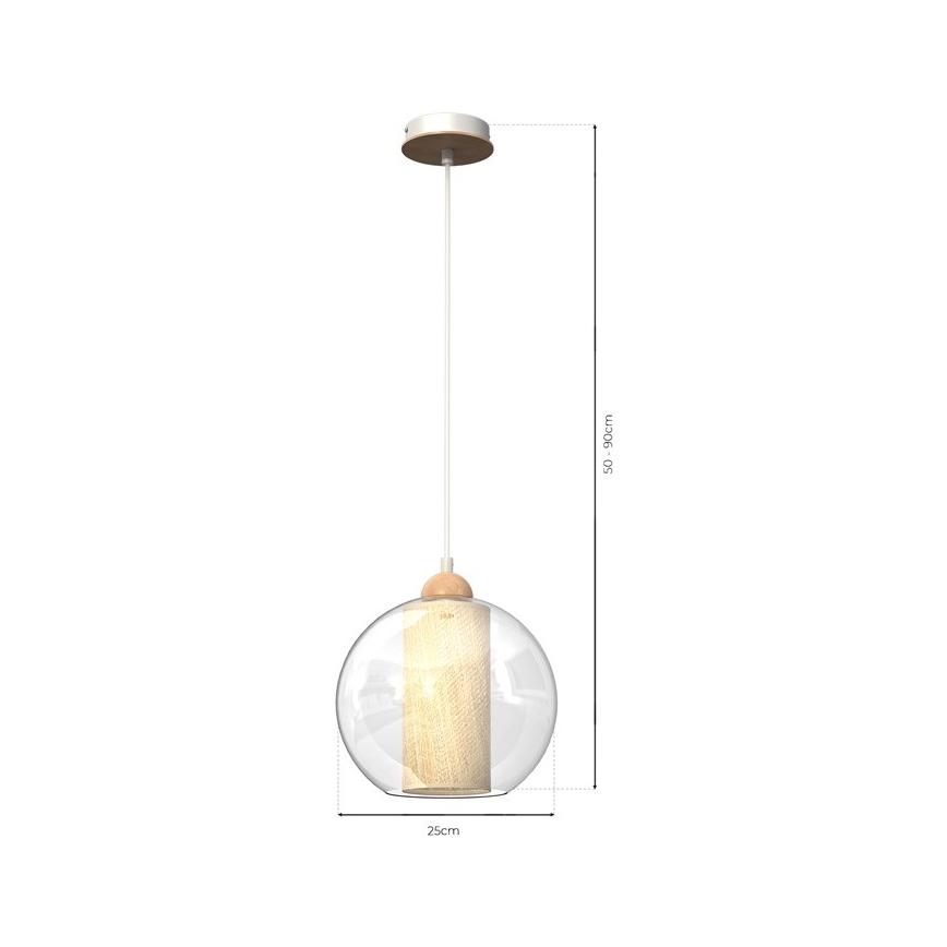 Chandelier on a string TELA 1xE27/60W/230V d. 25 cm