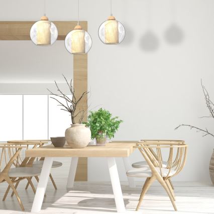 Chandelier on a string TELA 3xE27/60W/230V