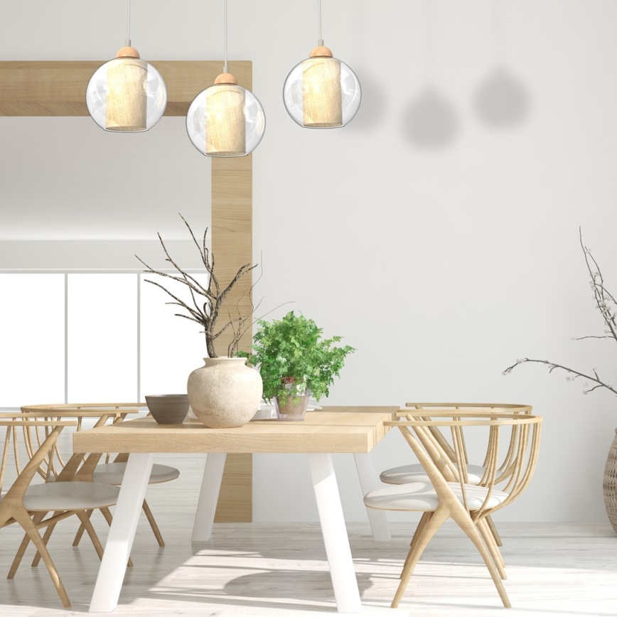Chandelier on a string TELA 3xE27/60W/230V