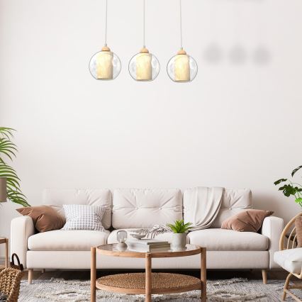 Chandelier on a string TELA 3xE27/60W/230V