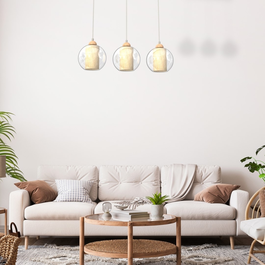 Chandelier on a string TELA 3xE27/60W/230V