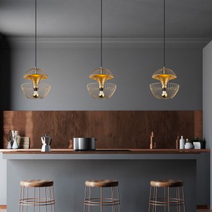 Chandelier on a string TELMANDER 1xE27/40W/230V gold