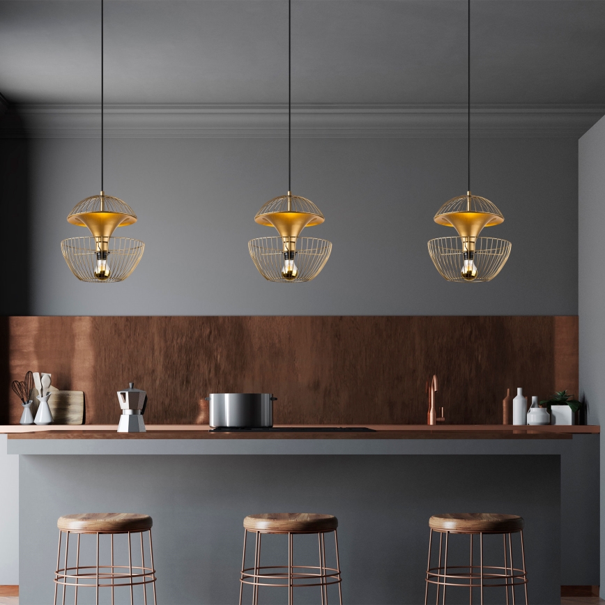 Chandelier on a string TELMANDER 1xE27/40W/230V gold