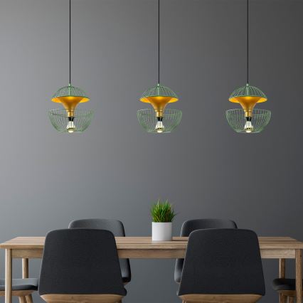 Chandelier on a string TELMANDER 1xE27/40W/230V green