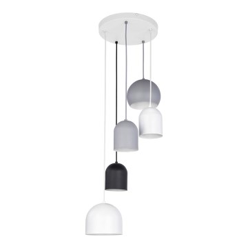 Chandelier on a string TEMPRE 5xE27/15W/230V white/grey/black