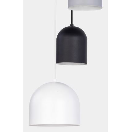 Chandelier on a string TEMPRE 5xE27/15W/230V white/grey/black
