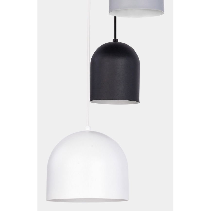 Chandelier on a string TEMPRE 5xE27/15W/230V white/grey/black