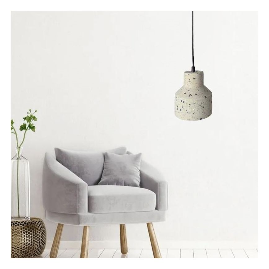 Chandelier on a string TERRAZZO 1xE27/60W/230V d. 12 cm creamy