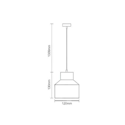 Chandelier on a string TERRAZZO 1xE27/60W/230V d. 12 cm creamy