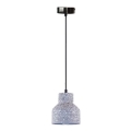 Chandelier on a string TERRAZZO 1xE27/60W/230V d. 12 cm grey