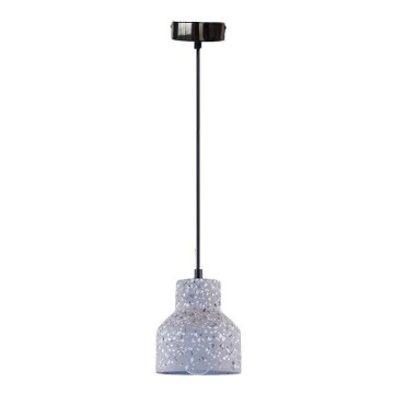 Chandelier on a string TERRAZZO 1xE27/60W/230V d. 12 cm grey