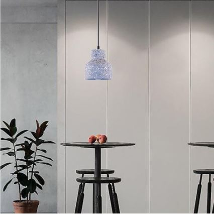 Chandelier on a string TERRAZZO 1xE27/60W/230V d. 12 cm grey