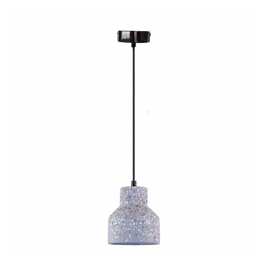 Chandelier on a string TERRAZZO 1xE27/60W/230V d. 12 cm grey