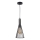 Chandelier on a string TIANA 1xE27/20W/230V d. 15,5 cm black