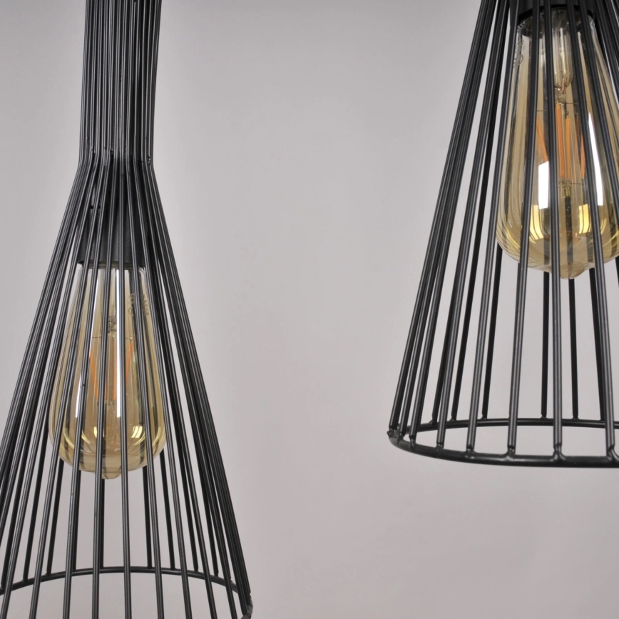 Chandelier on a string TIANA 1xE27/20W/230V d. 15,5 cm black