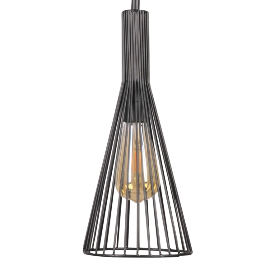 Chandelier on a string TIANA 1xE27/20W/230V d. 15,5 cm black