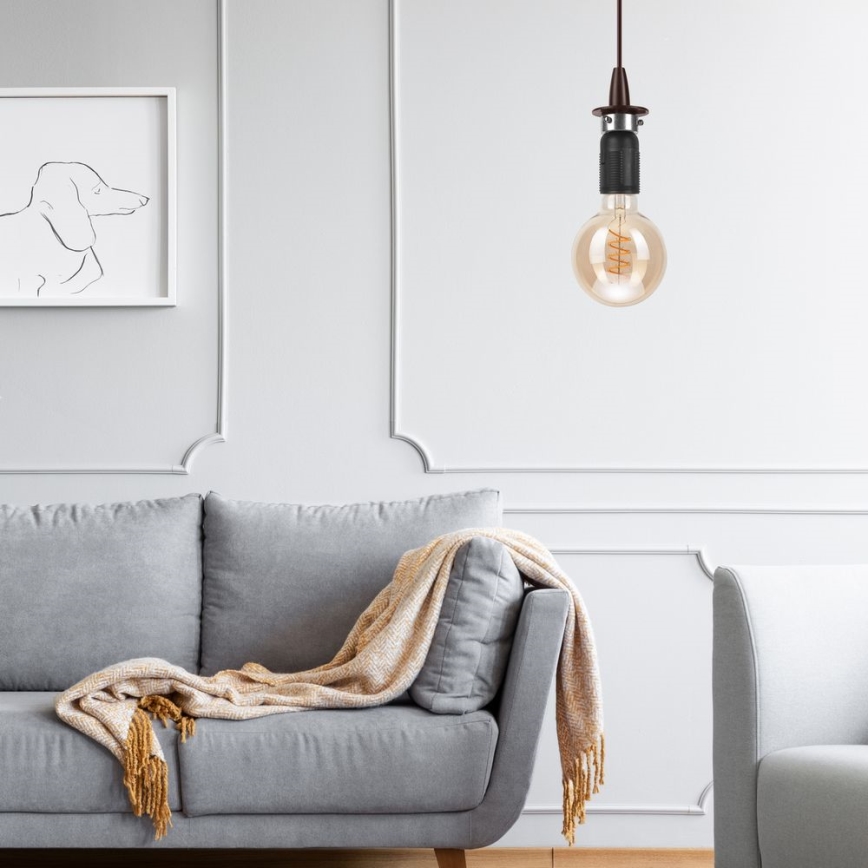 Chandelier on a string TINA 1xE27/60W/230V bronze