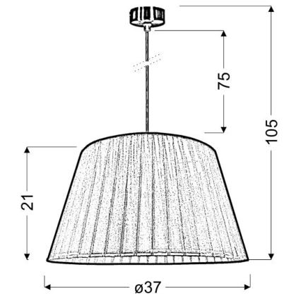 Chandelier on a string TIZIANO 1xE27/60W/230V grey