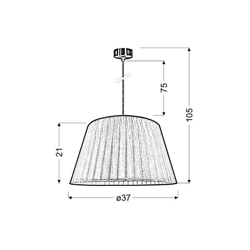 Chandelier on a string TIZIANO 1xE27/60W/230V grey