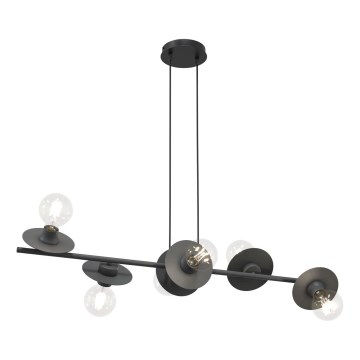 Chandelier on a string TOKEN 6xE27/15W/230V black