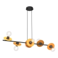 Chandelier on a string TOKEN 6xE27/15W/230V orange