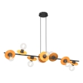 Chandelier on a string TOKEN 8xE27/15W/230V orange