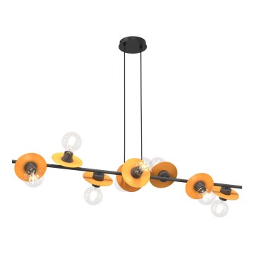 Chandelier on a string TOKEN 8xE27/15W/230V orange