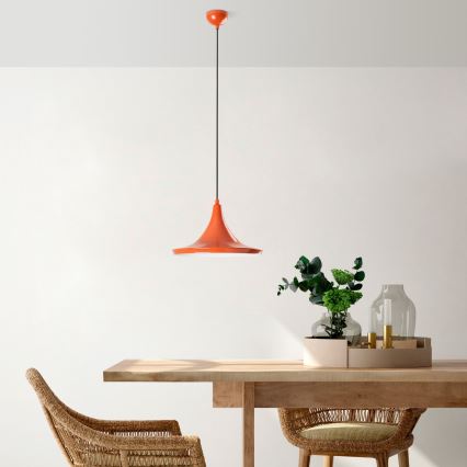 Chandelier on a string TOM 1xE27/40W/230V orange