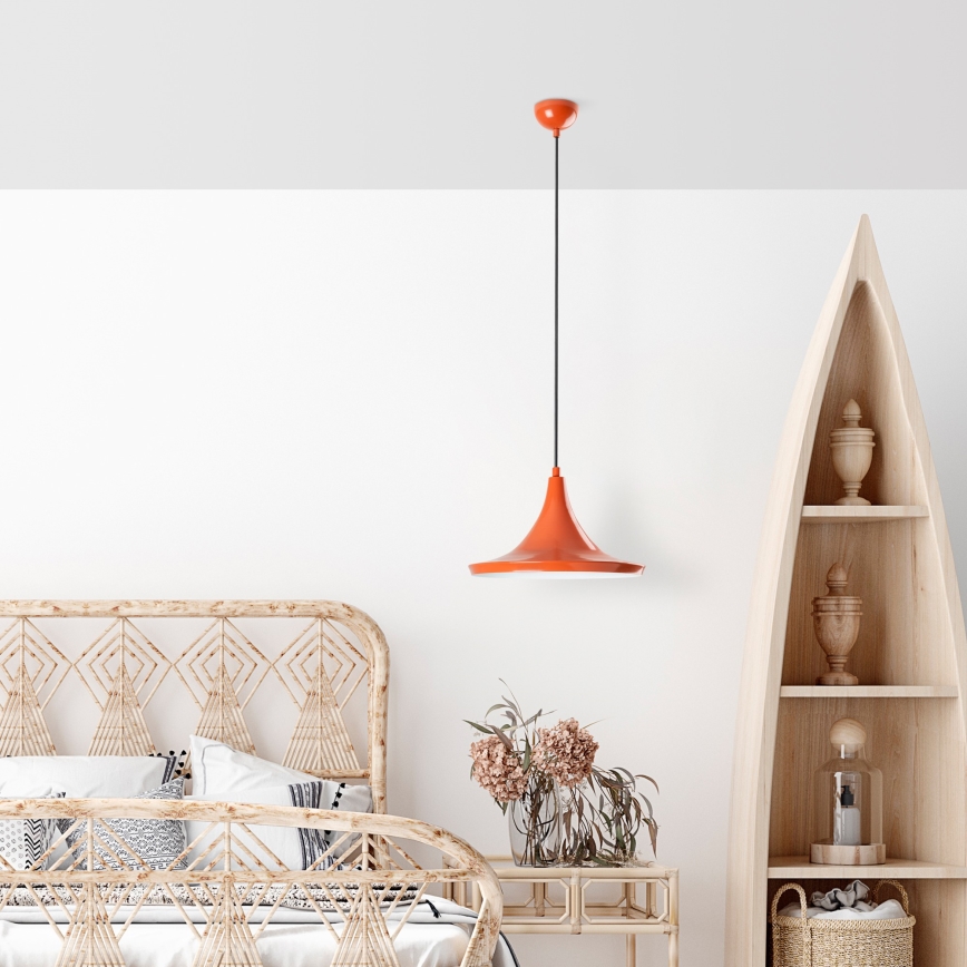 Chandelier on a string TOM 1xE27/40W/230V orange
