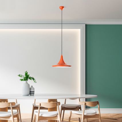 Chandelier on a string TOM 1xE27/40W/230V orange