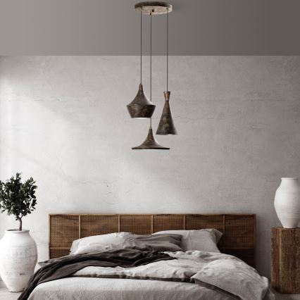 Chandelier on a string TOM 3xE27/40W/230V grey