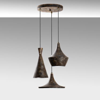 Chandelier on a string TOM 3xE27/40W/230V grey