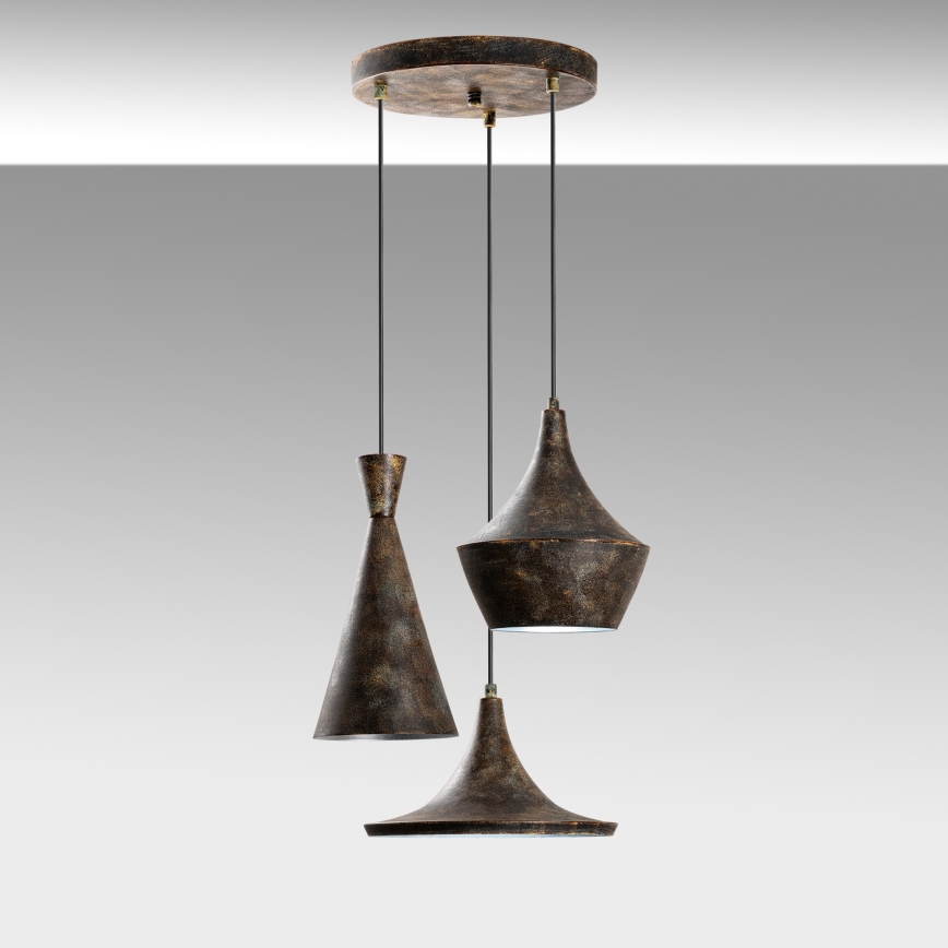 Chandelier on a string TOM 3xE27/40W/230V grey