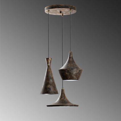 Chandelier on a string TOM 3xE27/40W/230V grey