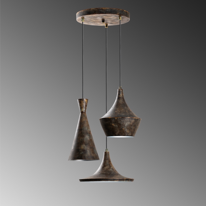 Chandelier on a string TOM 3xE27/40W/230V grey