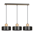 Chandelier on a string TORIN 3xE27/15W/230V black