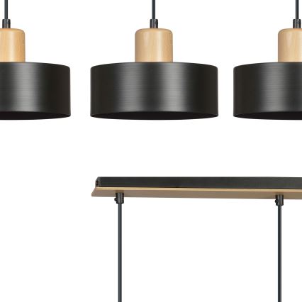 Chandelier on a string TORIN 3xE27/15W/230V black