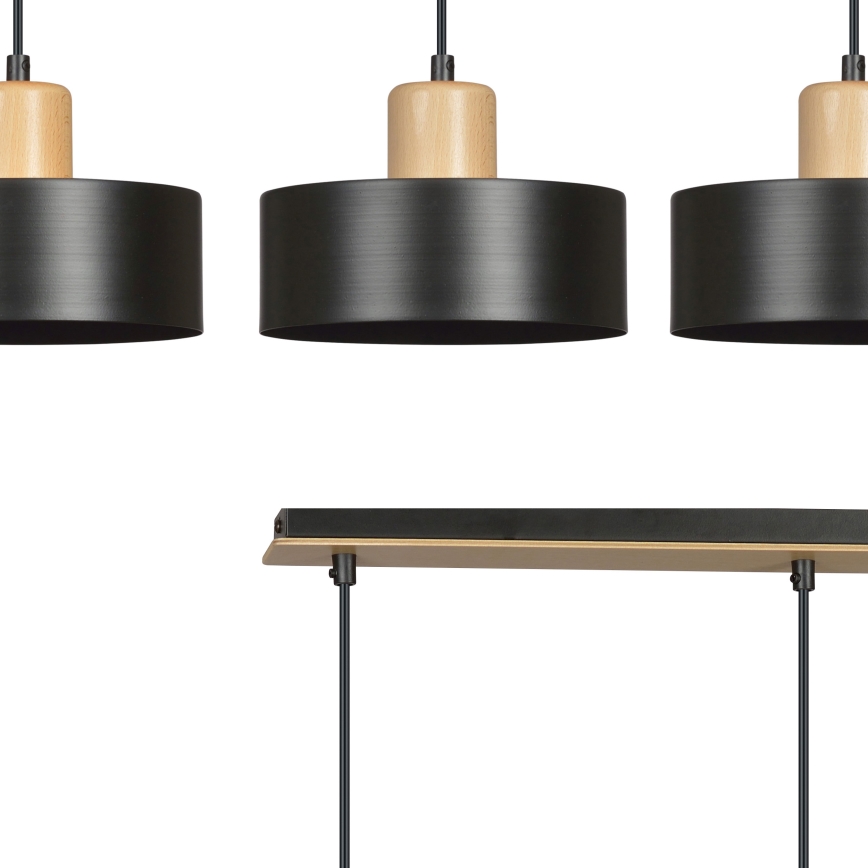 Chandelier on a string TORIN 3xE27/15W/230V black