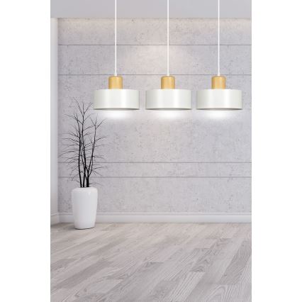 Chandelier on a string TORIN 3xE27/15W/230V white