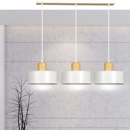 Chandelier on a string TORIN 3xE27/15W/230V white