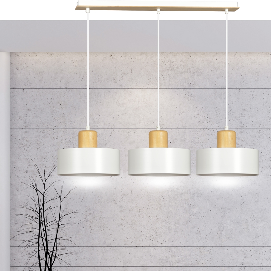 Chandelier on a string TORIN 3xE27/15W/230V white