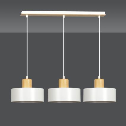 Chandelier on a string TORIN 3xE27/15W/230V white