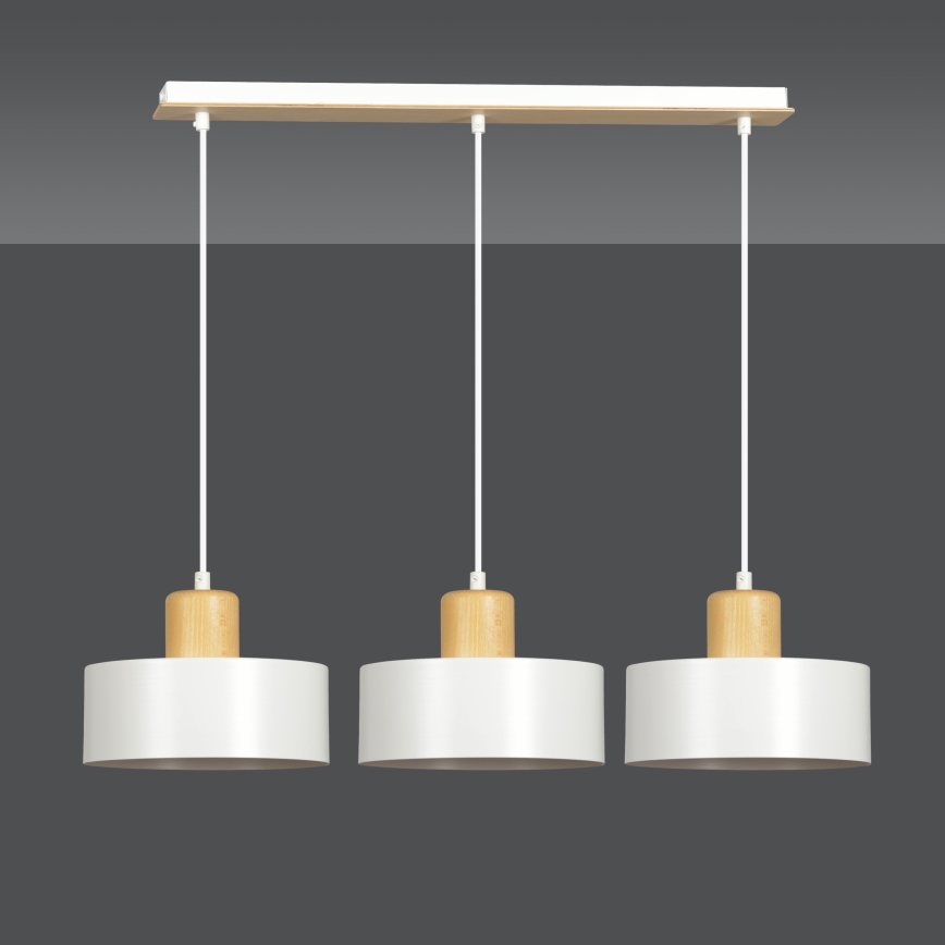 Chandelier on a string TORIN 3xE27/15W/230V white