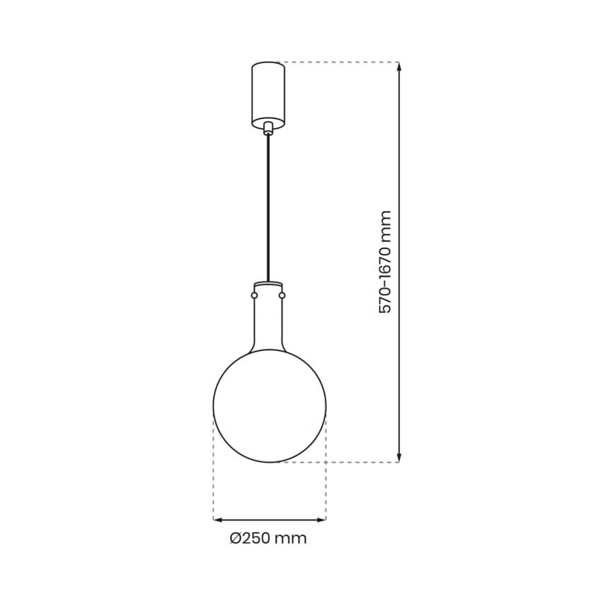 Chandelier on a string TORONTO 1xGU10/8W/230V gold
