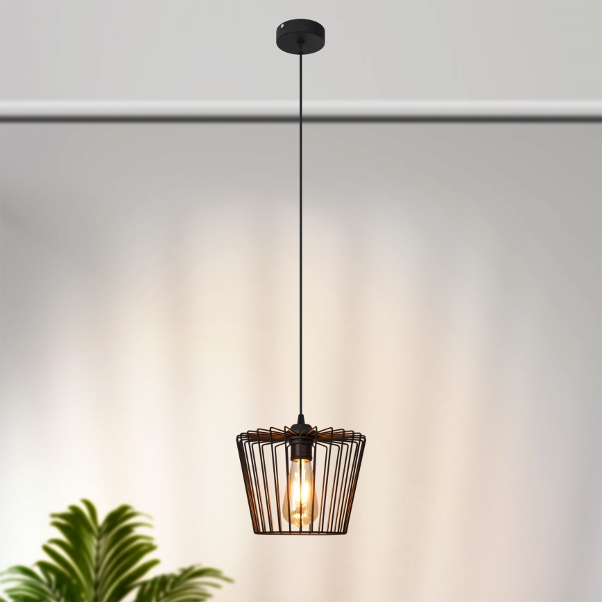 Chandelier on a string TORRI 1xE27/15W/230V d. 23 cm black
