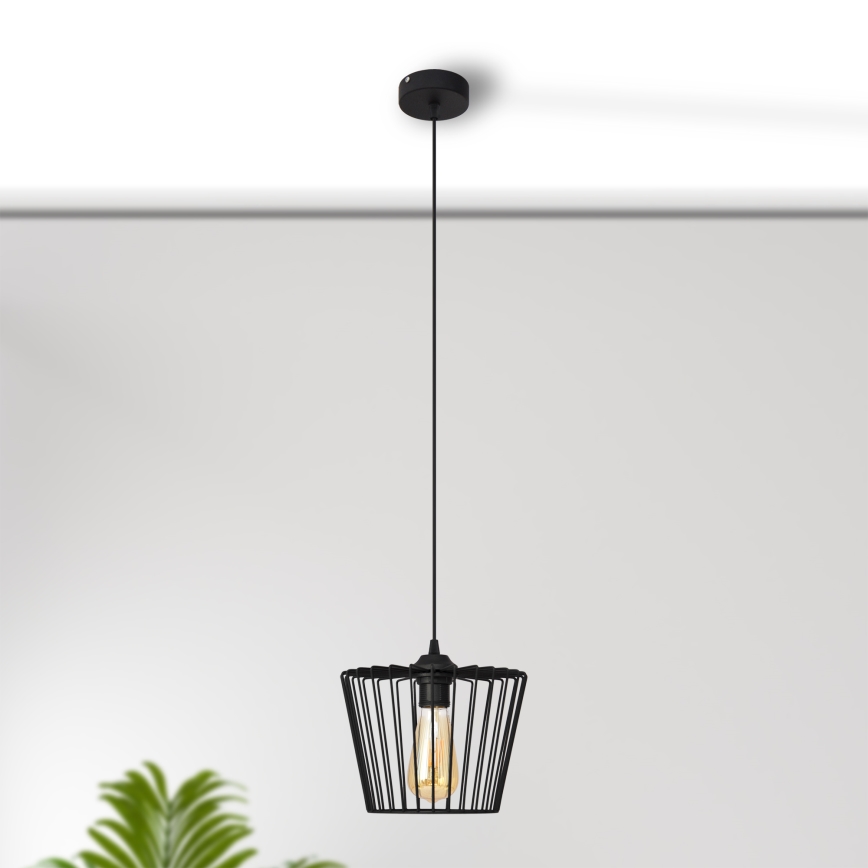 Chandelier on a string TORRI 1xE27/15W/230V d. 23 cm black